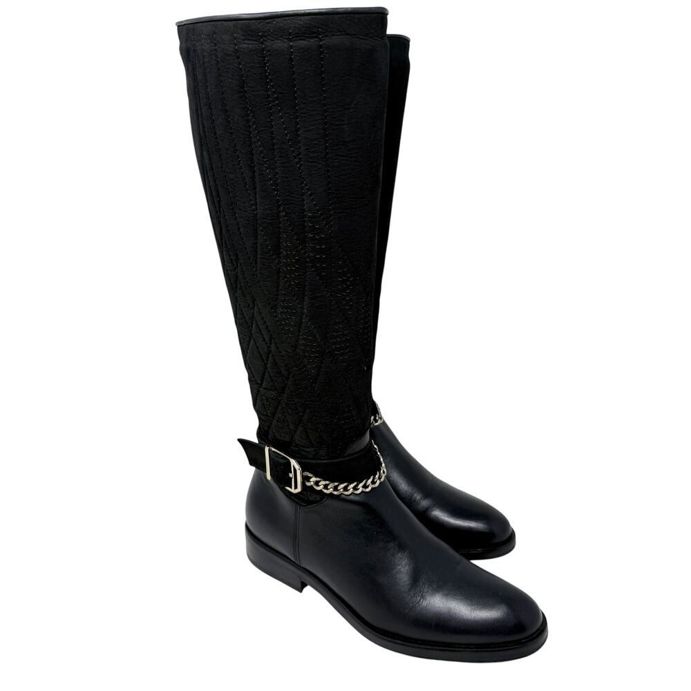 Franco Cuadra Black Leather Riding Boots Women's Sz 8 EUC Made in Mexico